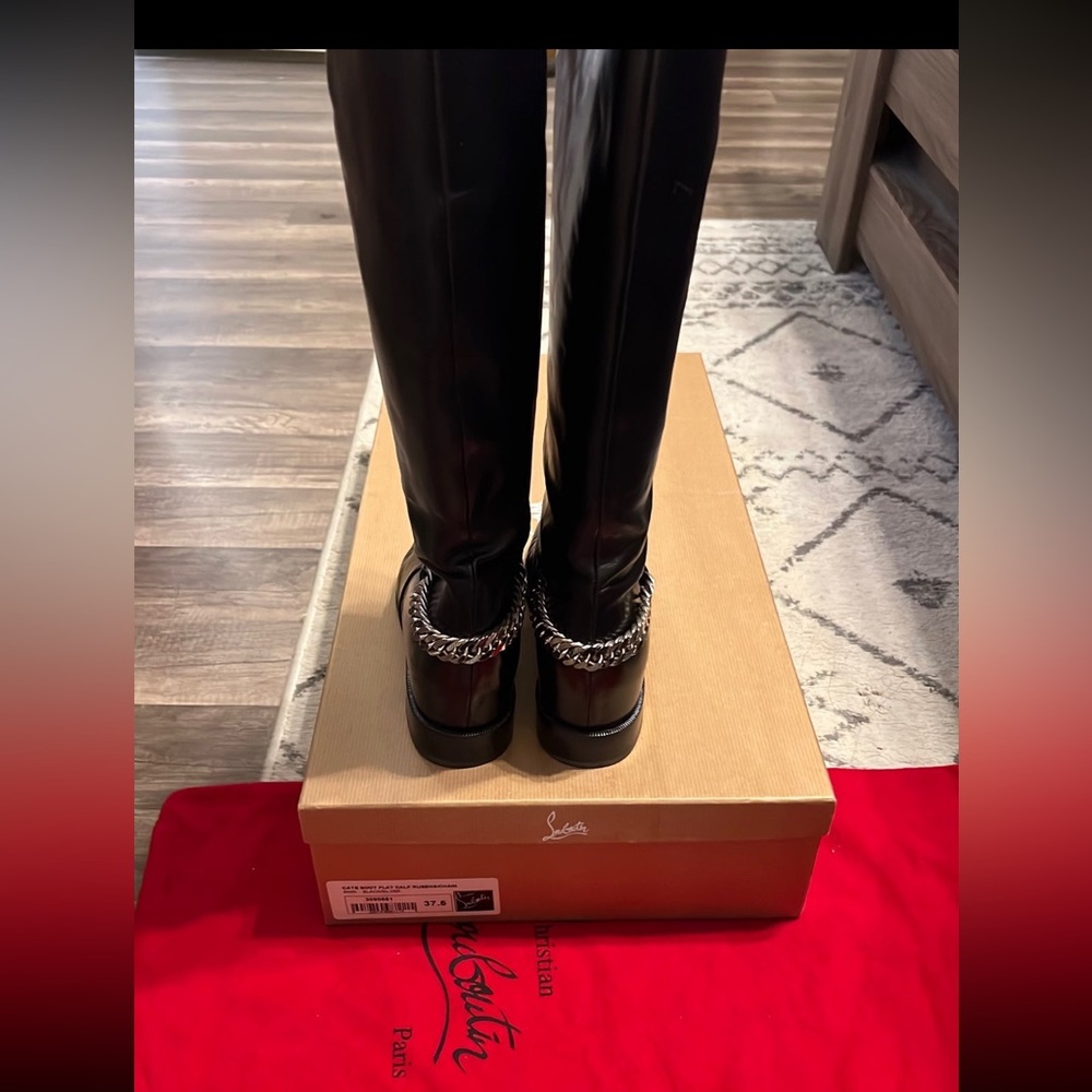 Christian Louboutin Black Boots cate boot flat - Picture 4 of 12